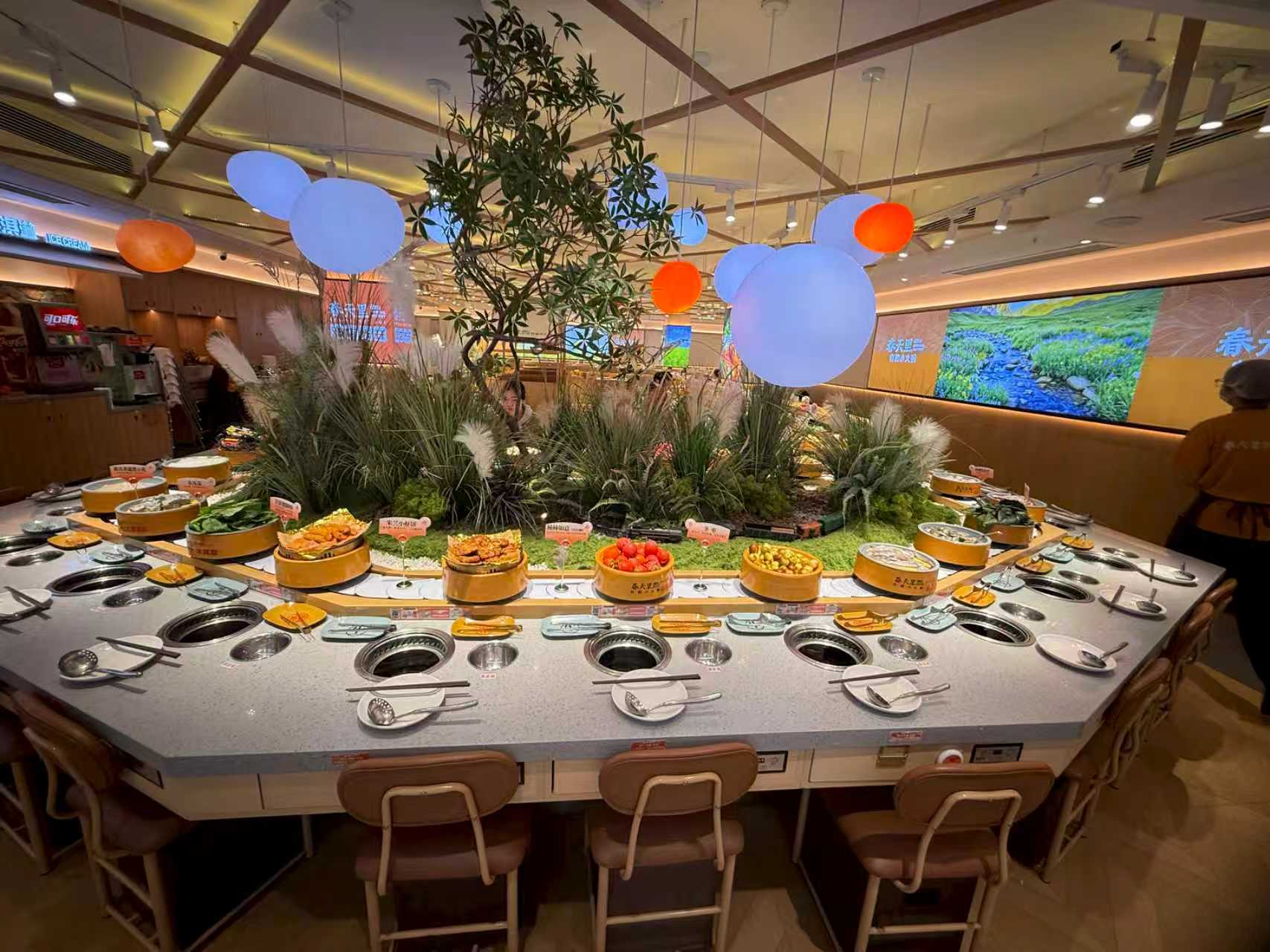 造景款旋轉火鍋設備
